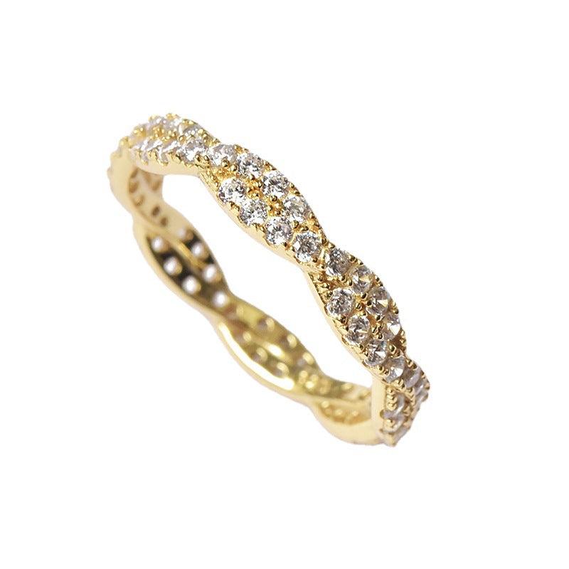 Silver Plated Full Circle Diamond Simple Ring For Women - Trendha