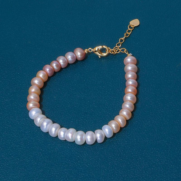 Simple 14K Gold-plated Freshwater Pearl Gradient Bracelet - Trendha