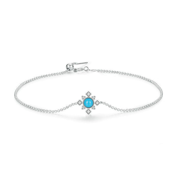 Simple Platinum Plated Round Bead Bracelet - Trendha