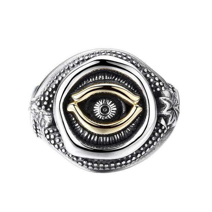 Sterling Silver Eye Of God Ring For Men - Trendha