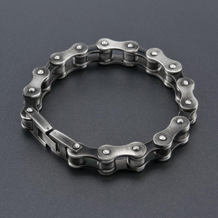 Street Punk Series Vintage Men's Chain Bicycle Bracelet Titanium Steel Bracelet - Trendha