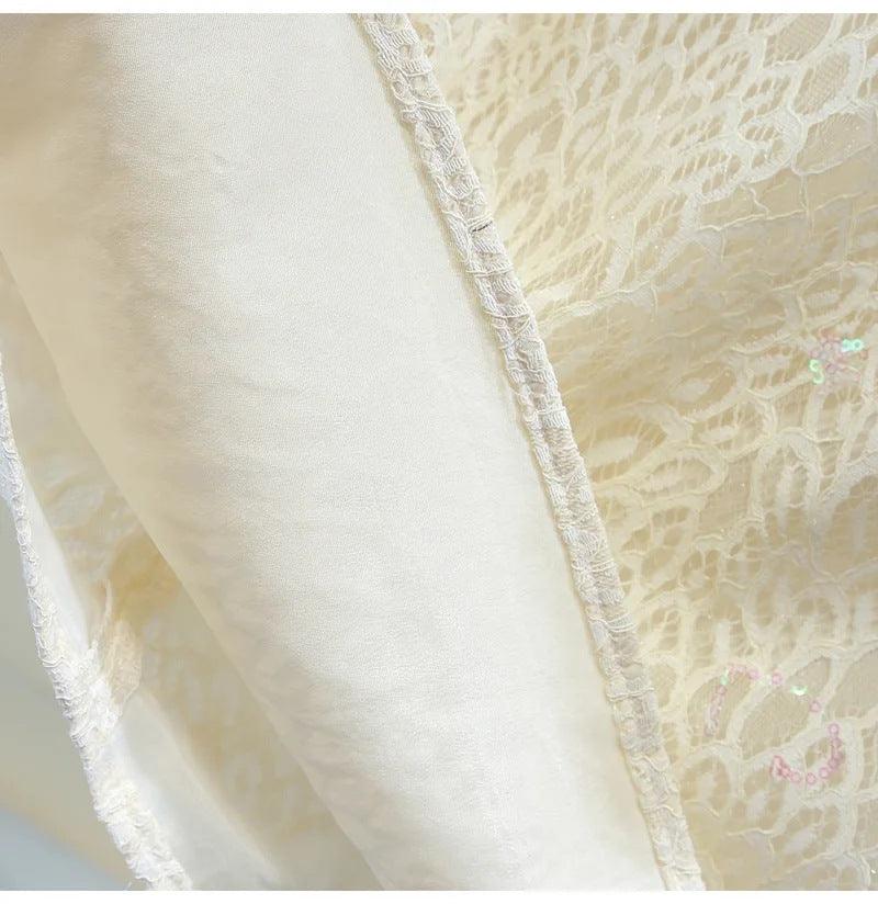 Vintage Buckle Stand Collar Puff Sleeve Top Beaded - Trendha