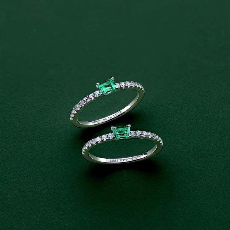 Women's 20-point Square S925 Sterling Silver Ring - Trendha