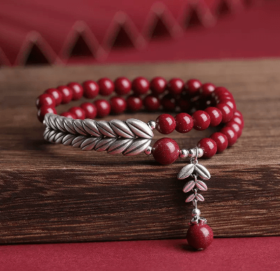 Women's Cinnabar Silver Ear Double Loop Bracelet - Trendha