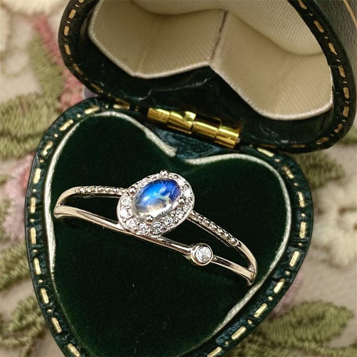 Women's Design Ring Parallel Space-time Moonstone - Trendha