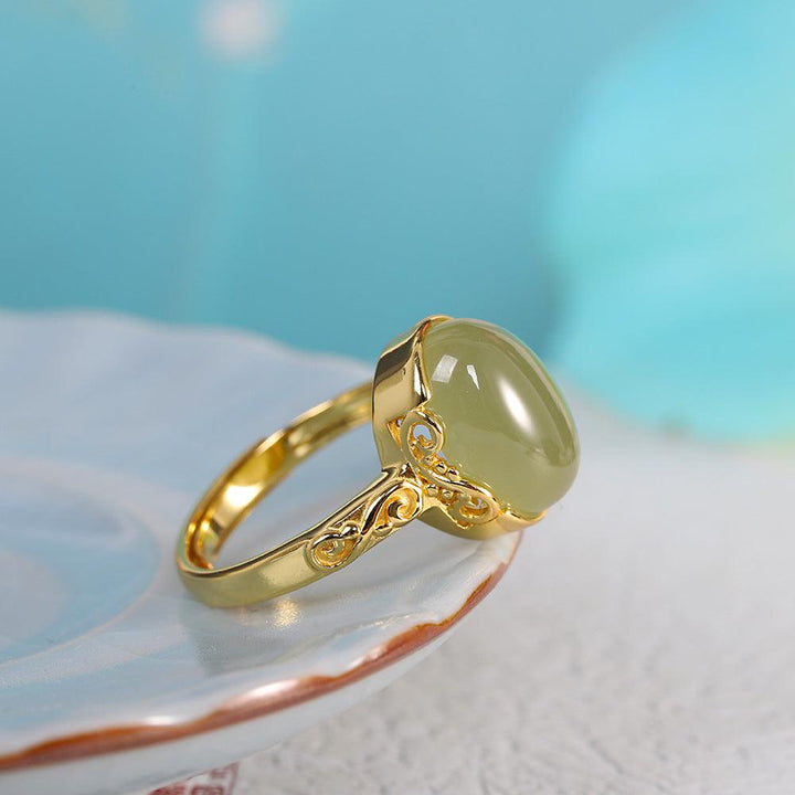 Women's Fashion Simple Hetian Jade Ring - Trendha