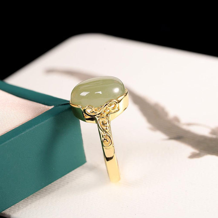 Women's Fashion Simple Hetian Jade Ring - Trendha