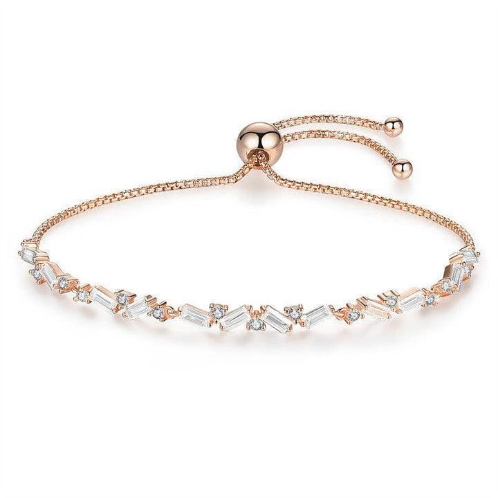 Women's Fashion Sterling Silver Bracelet With Zirconia Stones - Trendha