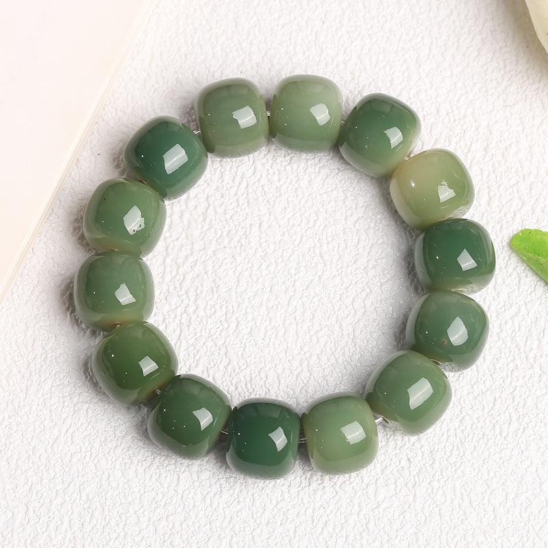 Women's Fashion White Jade Bodhi Root Hand Bracelet - Trendha