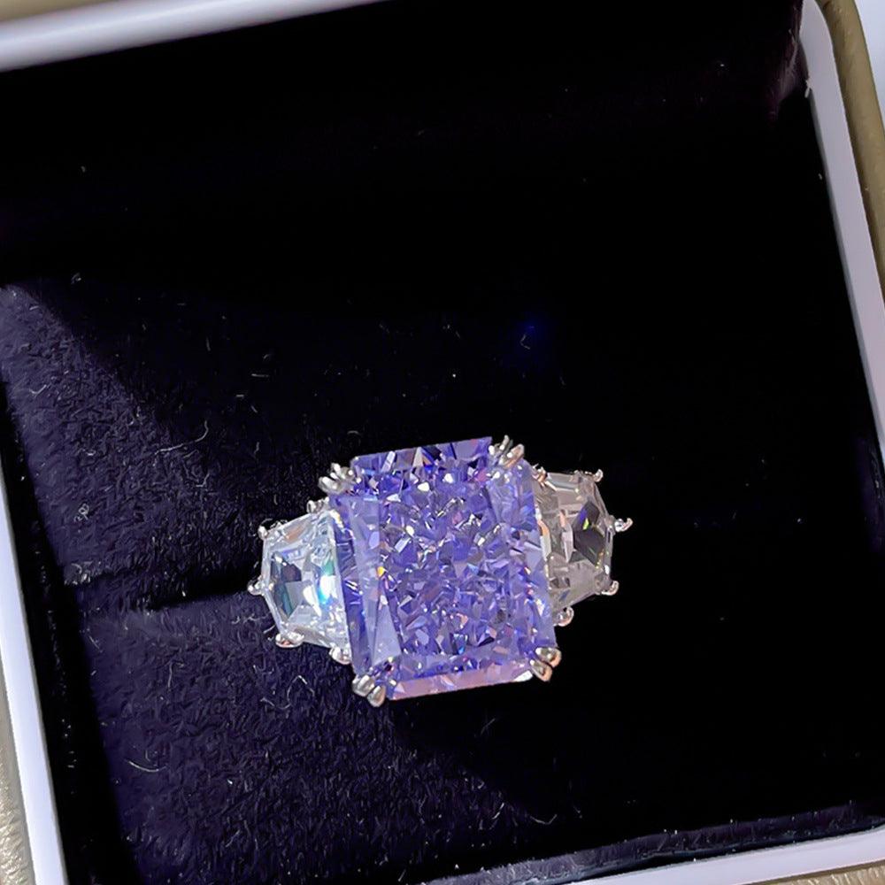 Women's Ice Cut High Carbon Diamond Ring - Trendha