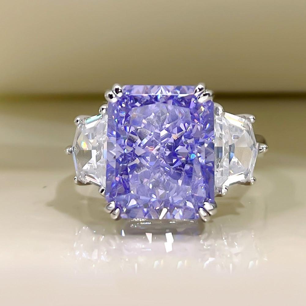 Women's Ice Cut High Carbon Diamond Ring - Trendha