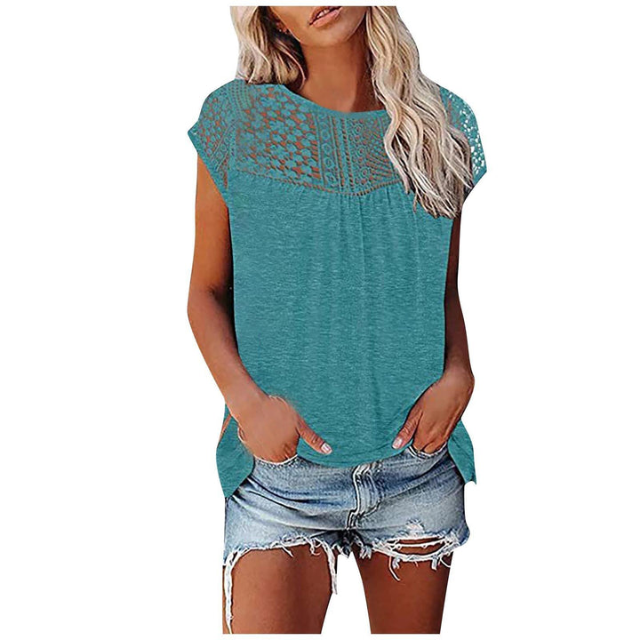 Women's Lace Short-sleeved Top - Trendha