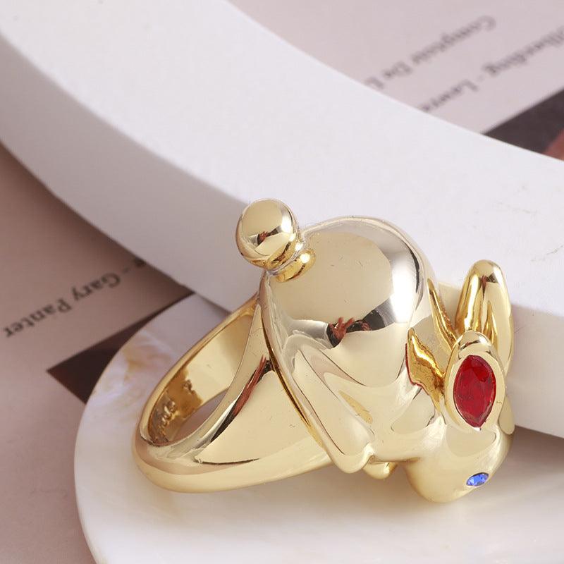 Women's Metal Smooth Face Wealth Rabbit Ring - Trendha