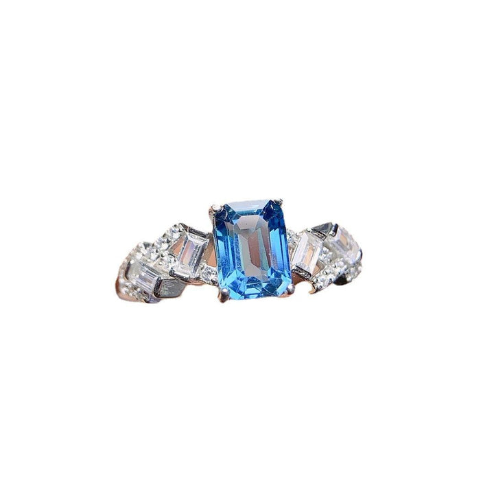 Women's Natural Topaz S925 Silver Ring - Trendha