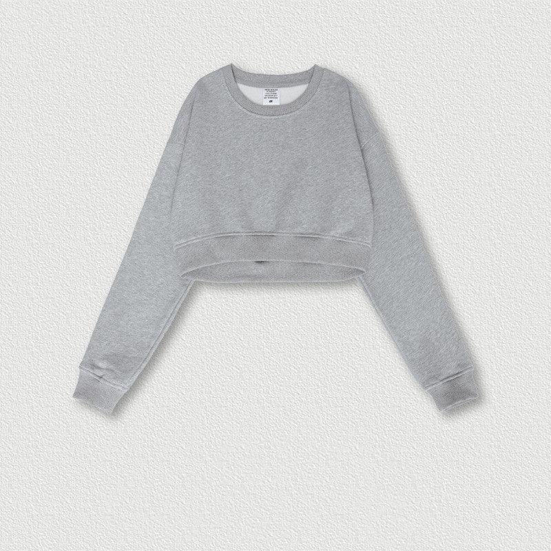 Women's Retro Cropped Navel Hot Girl Short Sweatshirt - Trendha