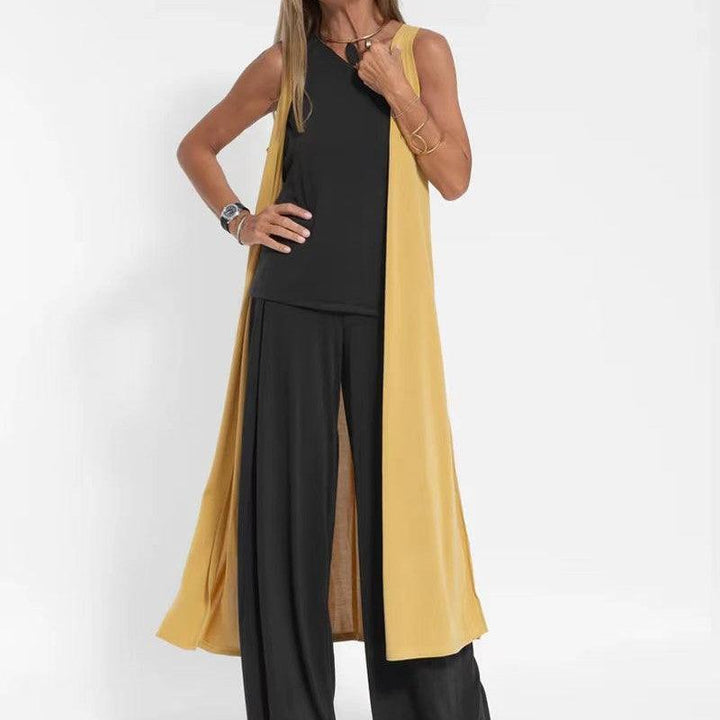 Women's Solid Color Sleeveless Cardigan - Trendha