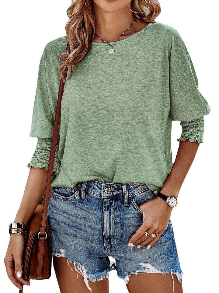 Women's Stylish Loose Round Neck T-shirt - Trendha