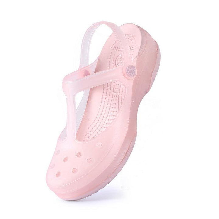 Women's Non-slip Thick-soled Beach Shoes Jelly Shoes - Trendha