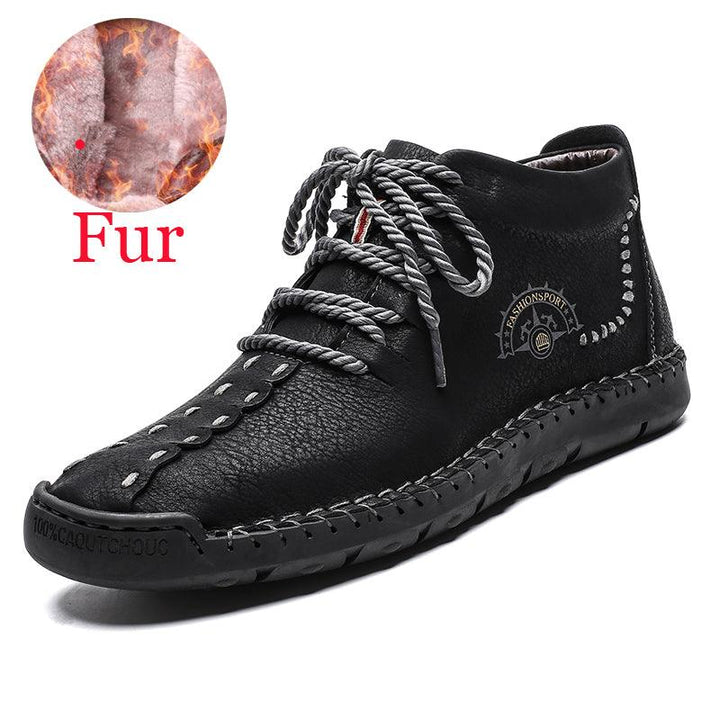 British lazy soft winter men's sports style cotton shoes - Trendha