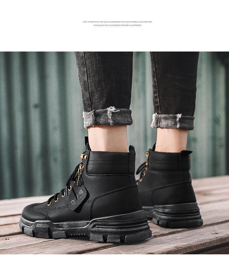 Men's British Style High-Top Martin Boots - Trendha