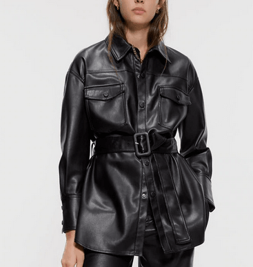 Medium and long PU leather top - Trendha