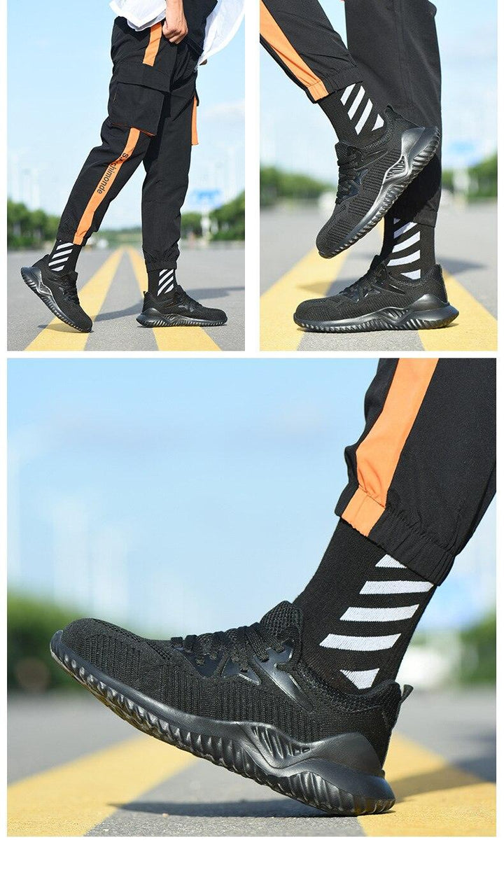 Safety Shoes Men Wear-resistant Light Breathable Boots Anti-slip Rubber Outsole Anti-Smashing Puncture Proof Work Shoes - Trendha