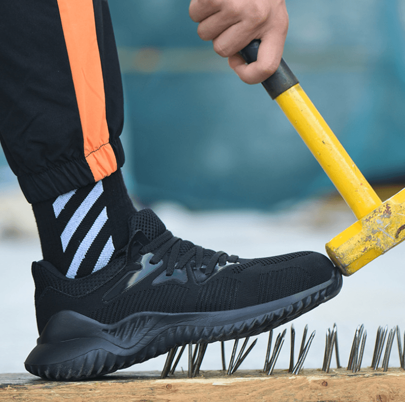 Safety Shoes Men Wear-resistant Light Breathable Boots Anti-slip Rubber Outsole Anti-Smashing Puncture Proof Work Shoes - Trendha