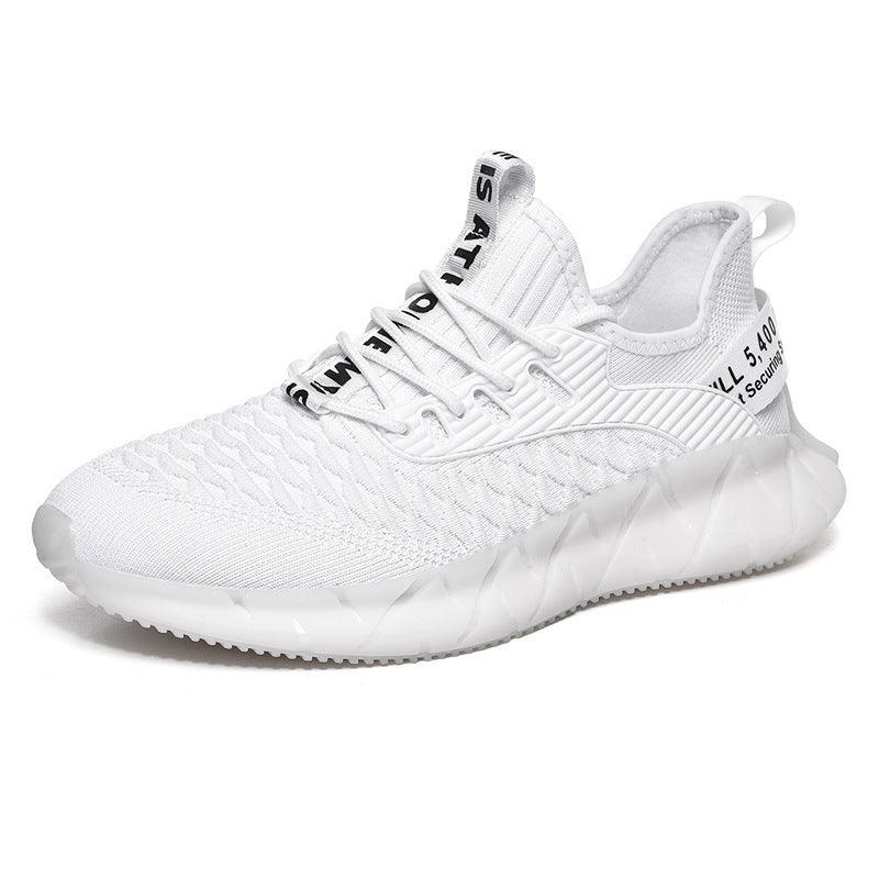 Men's Large Size Flying Woven Sports Running Shoes - Trendha