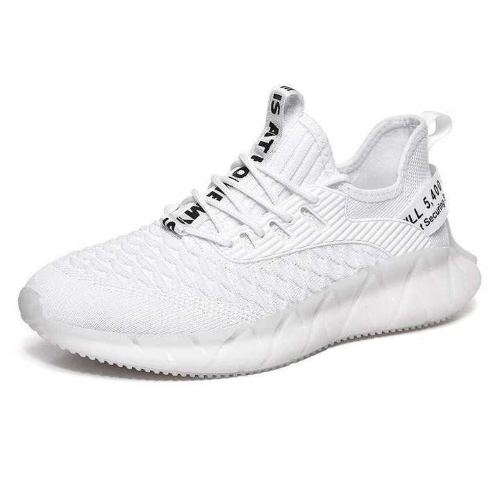 Men's Large Size Flying Woven Sports Running Shoes - Trendha