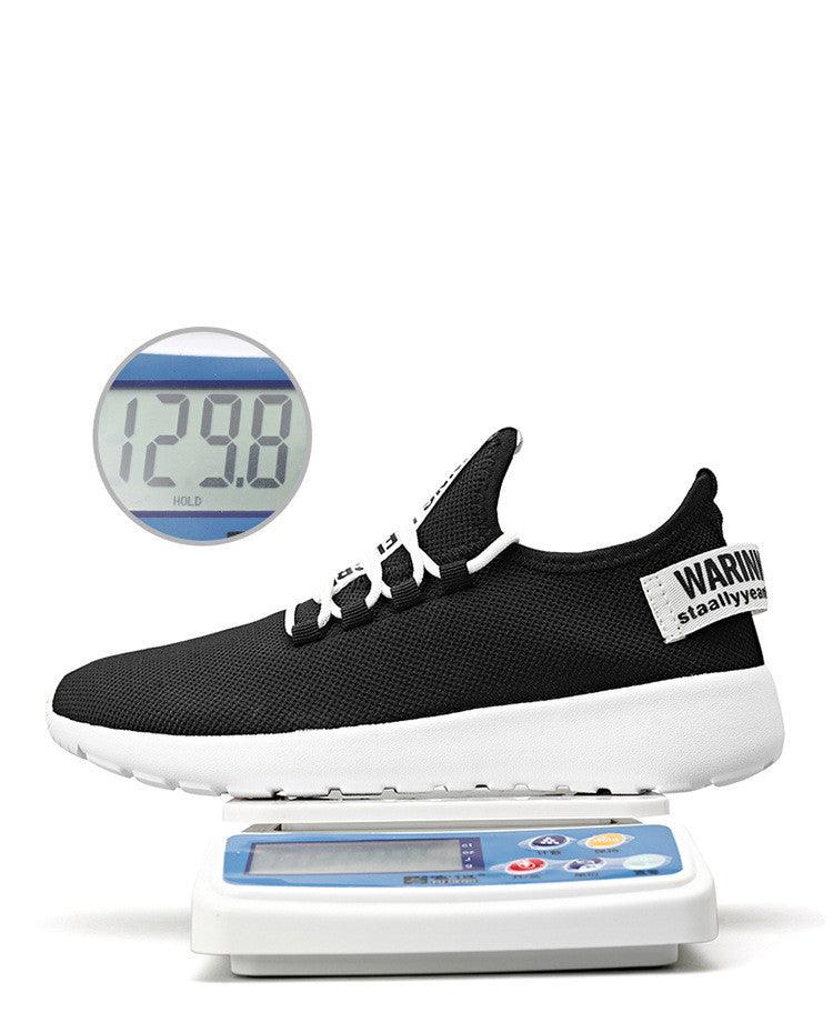 CrLightweight Single Shoes Flying Woven Breathable Running Shoes - Trendha