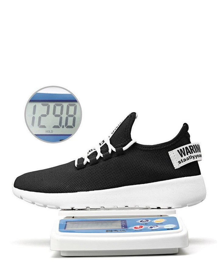CrLightweight Single Shoes Flying Woven Breathable Running Shoes - Trendha