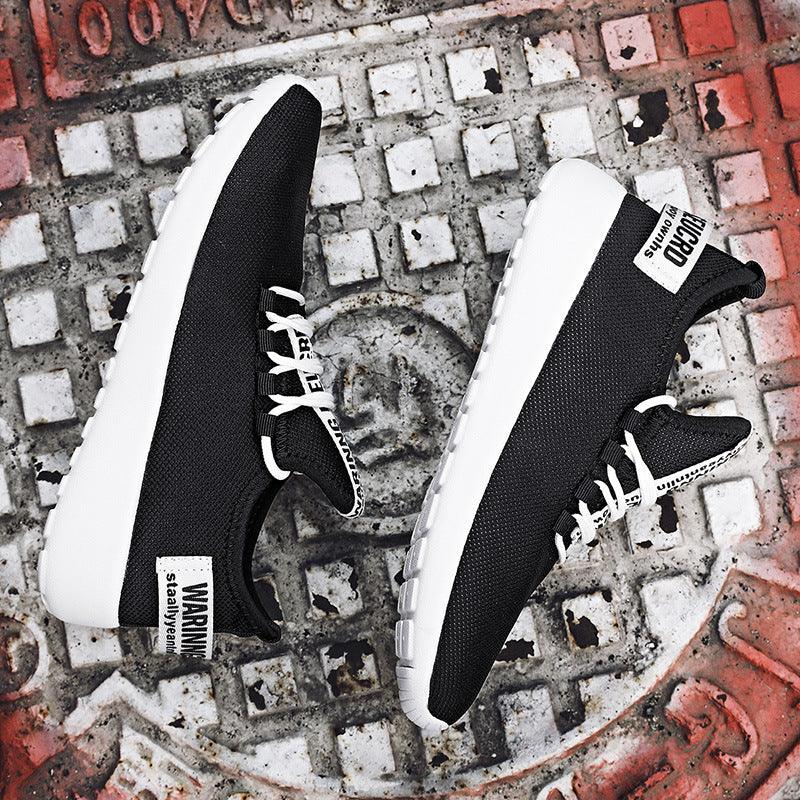 CrLightweight Single Shoes Flying Woven Breathable Running Shoes - Trendha