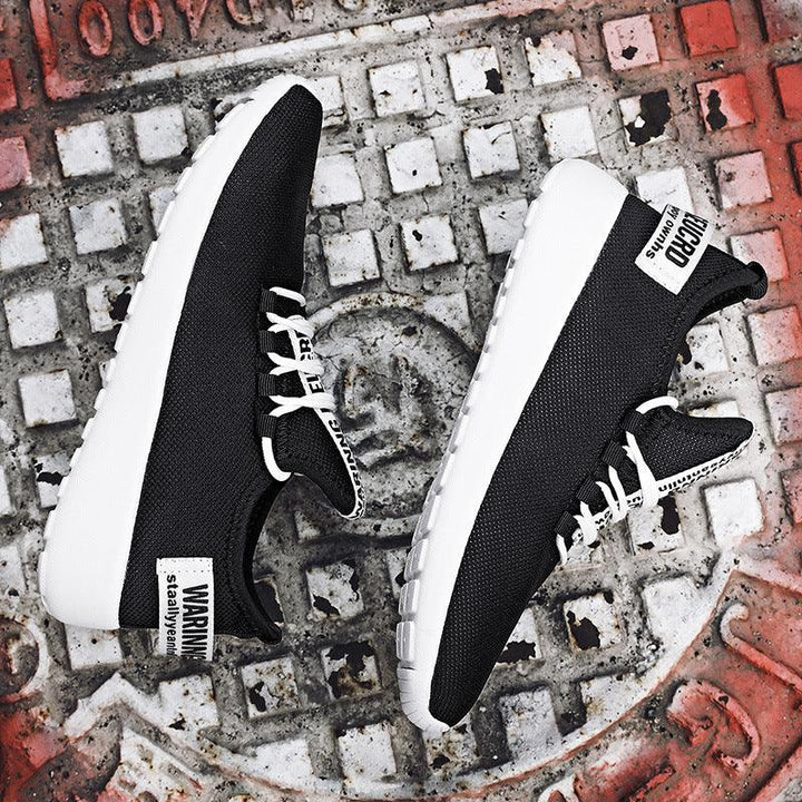 CrLightweight Single Shoes Flying Woven Breathable Running Shoes - Trendha
