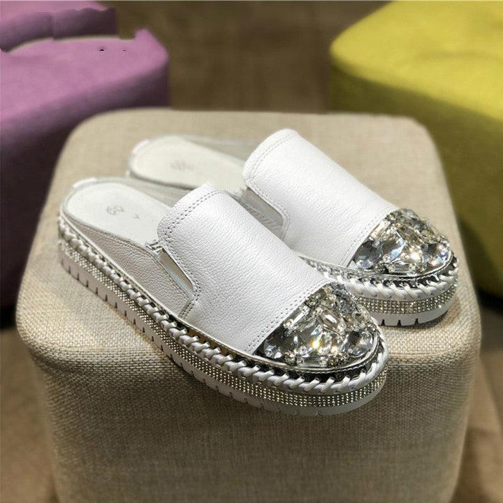 Summer New Casual Shoes Women Rhinestone All-Match Net Red Women - Trendha