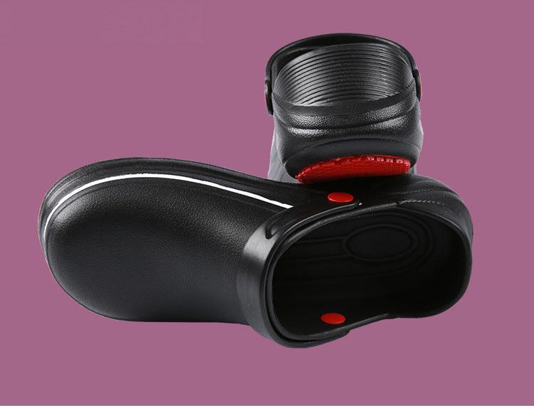 YEINSHAARS EVA Unisex Slippers Non-slip Waterproof Oil-proof Kitchen Work Cook Shoes for Chef Master Hotel Restaurant Slippers - Trendha