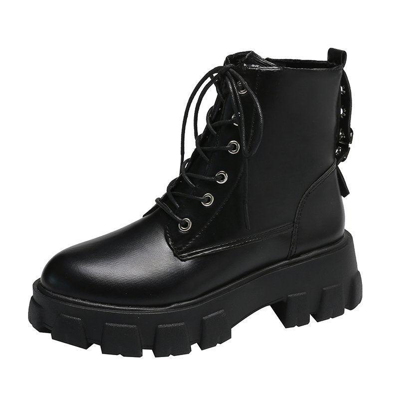 New Autumn And Winter Fashion Women's Shoes Handsome Locomotive Women's Boots - Trendha