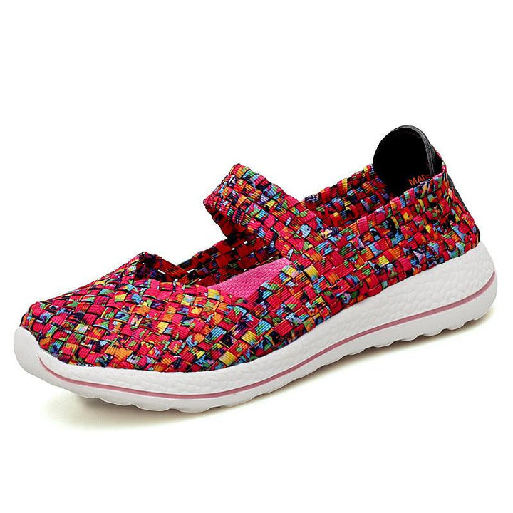 Hollow Outdoor Sports And Leisure Walking Women's Shoes Mesh Breathable Soft Sole - Trendha