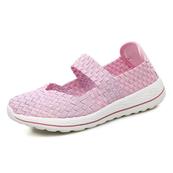 Hollow Outdoor Sports And Leisure Walking Women's Shoes Mesh Breathable Soft Sole - Trendha