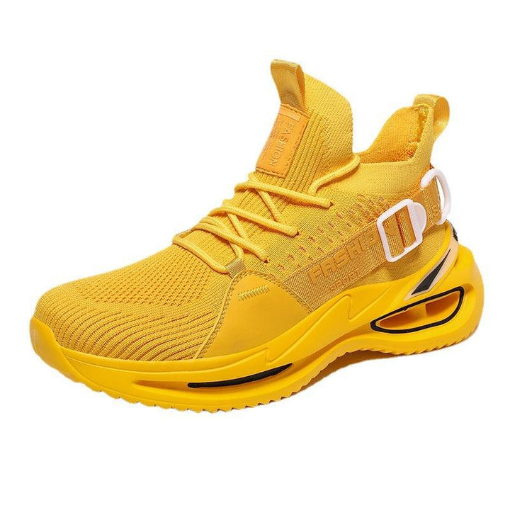 2021 spring and summer fashion leisure Korean men''s shoes cross border large men''s shoes spring breathable flying woven sports shoes A02 - Trendha