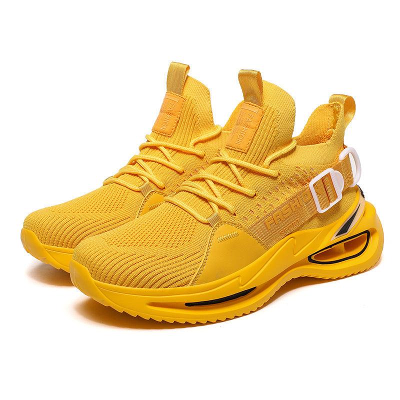 2021 spring and summer fashion leisure Korean men''s shoes cross border large men''s shoes spring breathable flying woven sports shoes A02 - Trendha