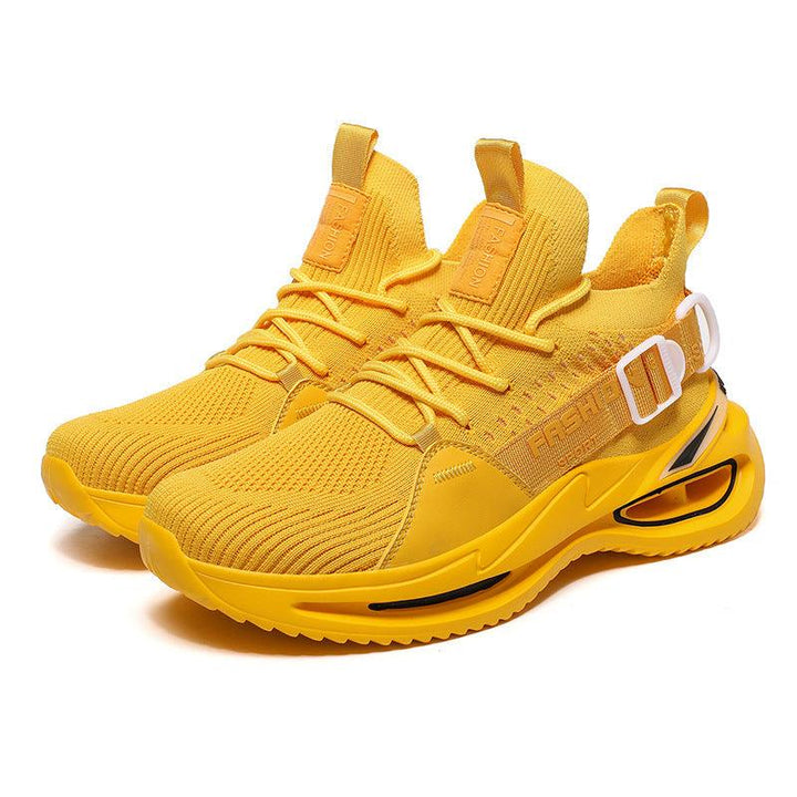 2021 spring and summer fashion leisure Korean men''s shoes cross border large men''s shoes spring breathable flying woven sports shoes A02 - Trendha