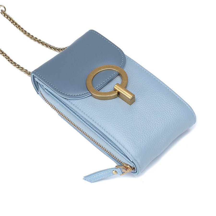 Mobile Phone Bag Vertical Female Chain Cross-Body Bag Real Cowhide - Trendha