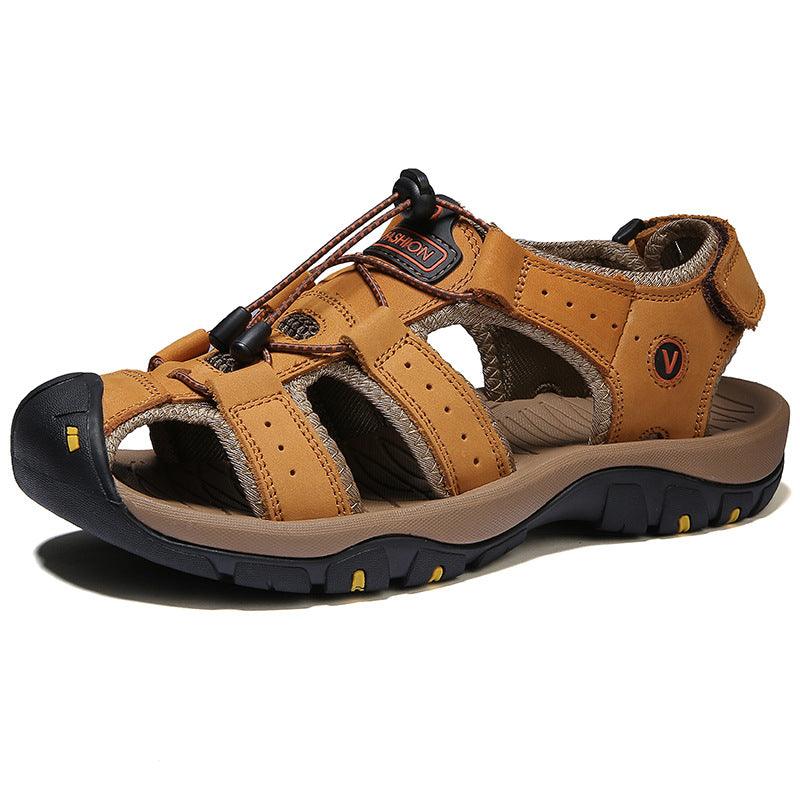 Baotou Anti-Collision Breathable Casual Leather Sandals - Trendha
