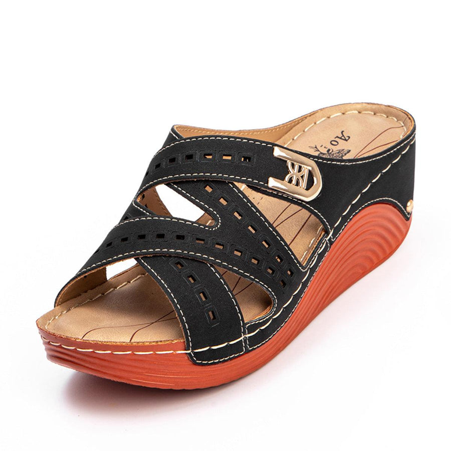 Slipper2021 Outer Wear Slippers Women Thick Bottom Breathable Hollow Beach Sandals - Trendha