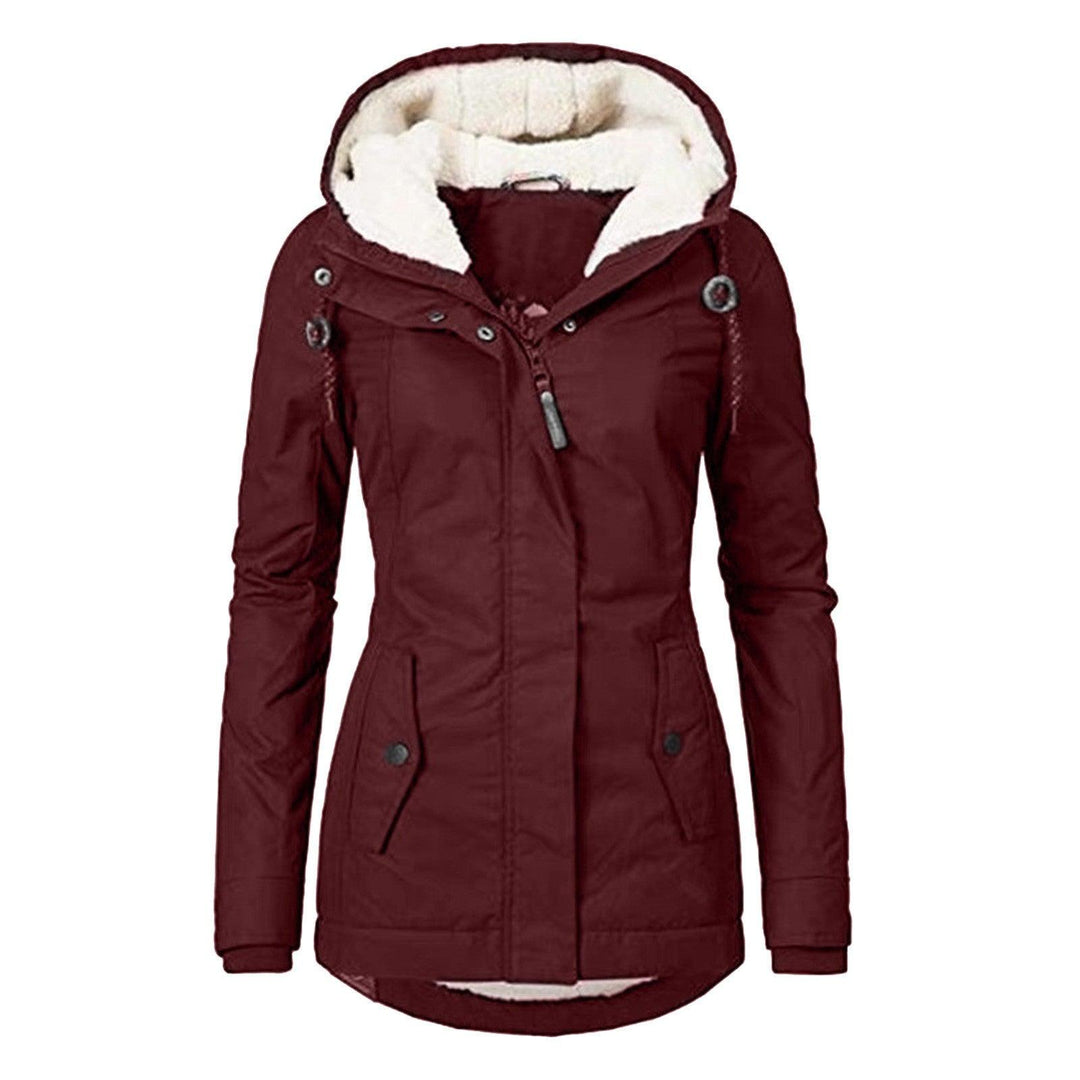 Hot Style Ladies Long-Sleeved Zipper Pocket Padded Coat Jacket - Trendha