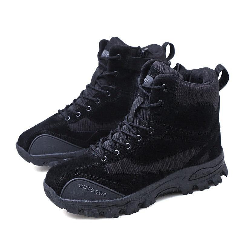 Mountaineering Work Shoes High-Top Lace-Up Mid-Tube Martin Boots - Trendha