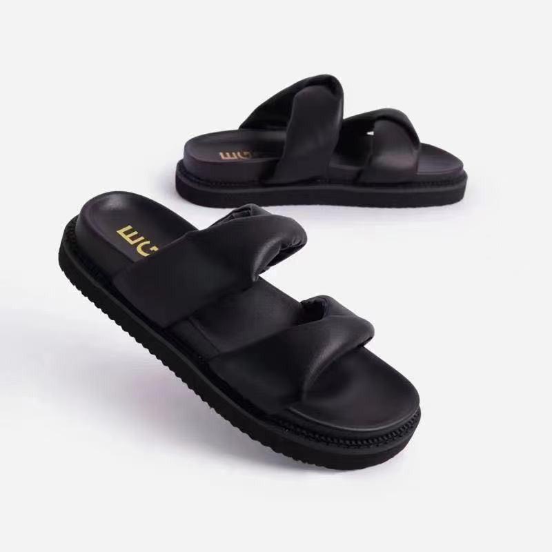 Two Flat Sandals And Slippers With Platform - Trendha