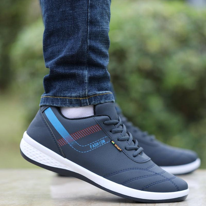 Waterproof Men's Shoes New Breathable Leather Casual Shoes - Trendha