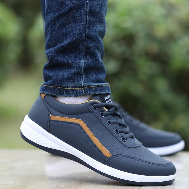 Waterproof Men's Shoes New Breathable Leather Casual Shoes - Trendha