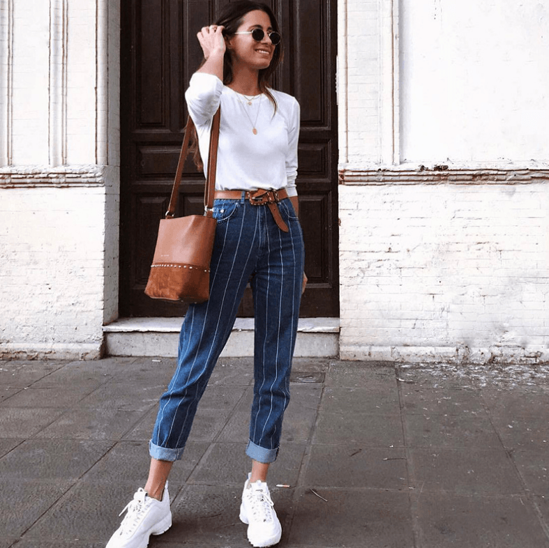 Stretch striped jeans - Trendha